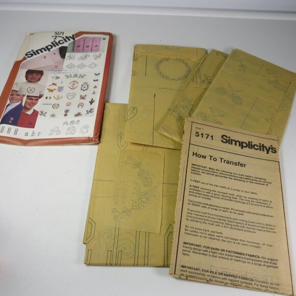 Simplicity 5171 Transfer for Embroidery (very mildly cut) - Picture 4 of 4